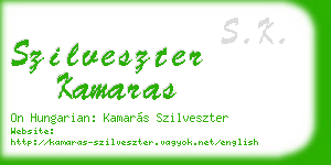 szilveszter kamaras business card