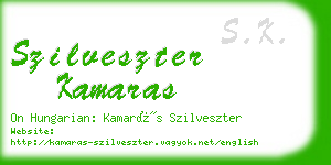 szilveszter kamaras business card